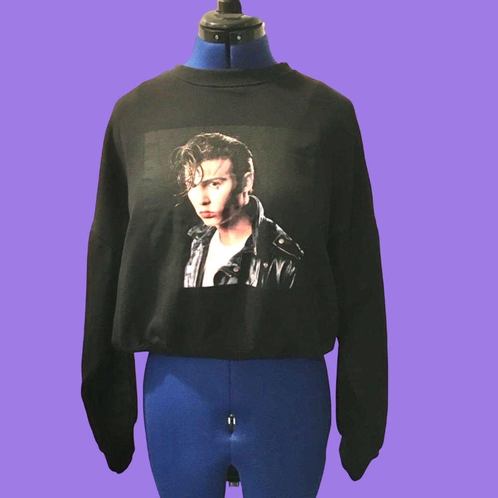 H&M Divided Cry Baby Johnny Depp Oversized Crewneck Sweatshirt